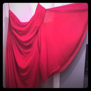 NWT Red one sleeve dress